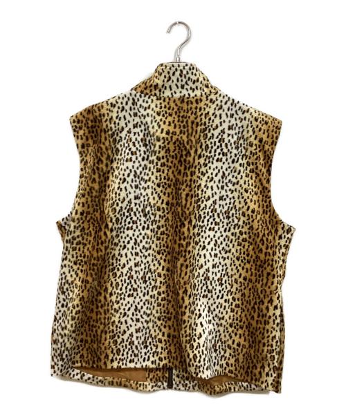 JORDAN WOMEN（ジョーダン ウィメンズ）JORDAN WOMEN (ジョーダン ウィメンズ) レオパードフリースベスト ベージュ サイズ:1Xの古着・服飾アイテム