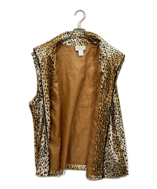 JORDAN WOMEN（ジョーダン ウィメンズ）JORDAN WOMEN (ジョーダン ウィメンズ) レオパードフリースベスト ベージュ サイズ:1Xの古着・服飾アイテム
