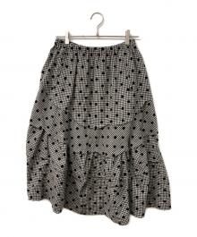 tricot COMME des GARCONS（トリココムデギャルソン）の古着「ドットフリルスカート」｜グレー