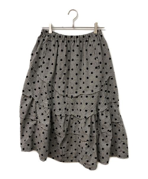 tricot COMME des GARCONS（トリココムデギャルソン）tricot COMME des GARCONS (トリココムデギャルソン) ドットフリルスカート グレー サイズ:不明（実寸をご確認ください）の古着・服飾アイテム