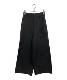MM6 Maison Margiela（エムエムシックスメゾンマルジェラ）の古着「Wide flare slacks」｜ブラック