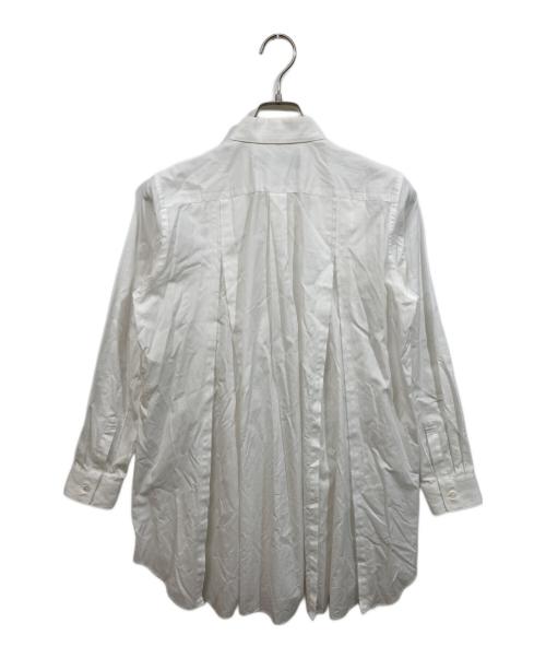BLACK COMME des GARCONS（ブラックコムデギャルソン）BLACK COMME des GARCONS (ブラックコムデギャルソン) カットオフロング長袖シャツ ホワイト サイズ:Sの古着・服飾アイテム
