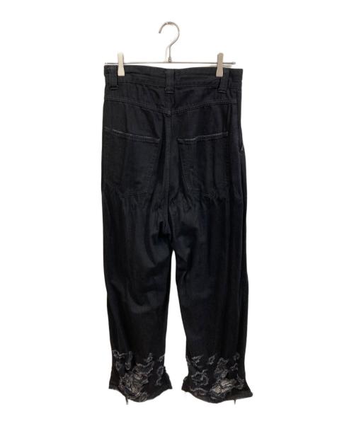 10（テン）10 (テン) ダメージ加工デニムパンツ ブラック サイズ:SIZE 2の古着・服飾アイテム