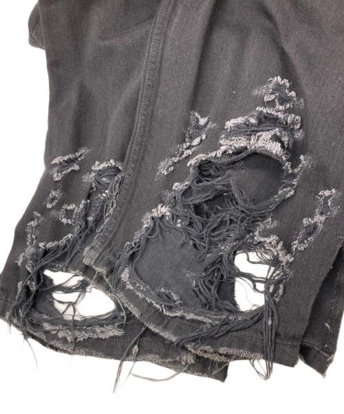 10（テン）10 (テン) ダメージ加工デニムパンツ ブラック サイズ:SIZE 2の古着・服飾アイテム