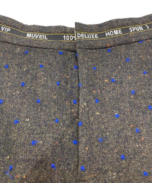 MUVEIL（ミュベール）MUVEIL (ミュベール) ドット刺繍パンツ ブラウン サイズ:SIZE 38の古着・服飾アイテム
