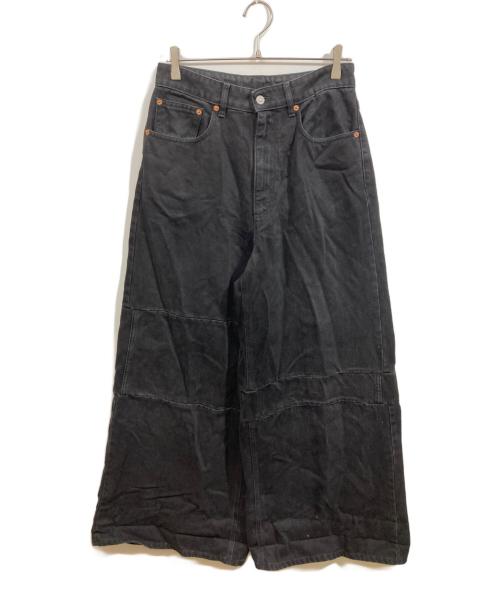 MM6 Maison Margiela（エムエムシックスメゾンマルジェラ）MM6 Maison Margiela (エムエムシックスメゾンマルジェラ) Patchwork Wide Flare Jeans グレー サイズ:30の古着・服飾アイテム