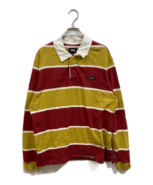 stussy（ステューシー）stussy (ステューシー) Blake Rugby オレンジ×レッド サイズ:SIZE Mの古着・服飾アイテム