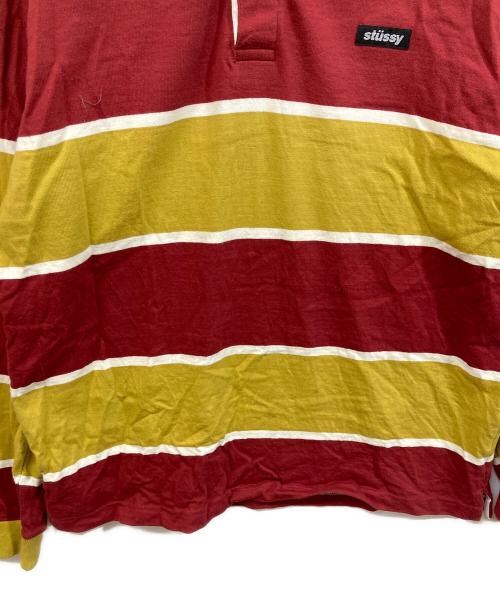 stussy（ステューシー）stussy (ステューシー) Blake Rugby オレンジ×レッド サイズ:SIZE Mの古着・服飾アイテム