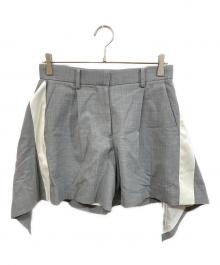 sacai（サカイ）の古着「アシンメトリーショートパンツ」｜グレー