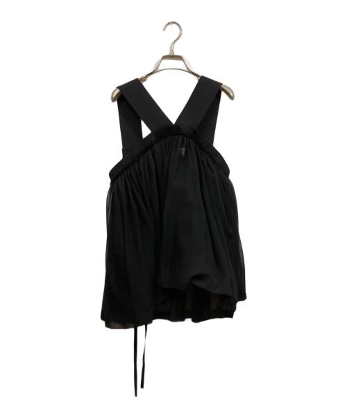 TAO COMME des GARCONS（タオ コムデギャルソン）TAO COMME des GARCONS (タオ コムデギャルソン) チュール エステルジョーゼットベスト ブラック サイズ:SIZE Sの古着・服飾アイテム