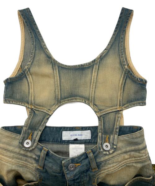 LE CIEL BLEU（ルシェルブルー）LE CIEL BLEU (ルシェルブルー) コンバーチブルデニムドレス インディゴ サイズ:36の古着・服飾アイテム