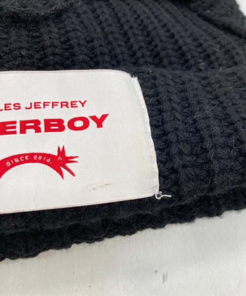 CHARLES JEFFREY LOVERBOY（チャールズ ジェフリー ラバーボーイ）CHARLES JEFFREY LOVERBOY (チャールズ ジェフリー ラバーボーイ) ニット帽 ブラックの古着・服飾アイテム