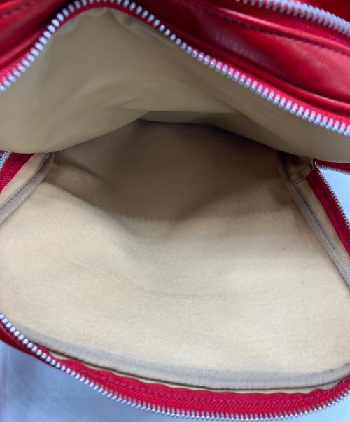 COMME des GARCONS（コムデギャルソン）COMME des GARCONS (コムデギャルソン) フェイクレザーショルダーバッグ レッドの古着・服飾アイテム