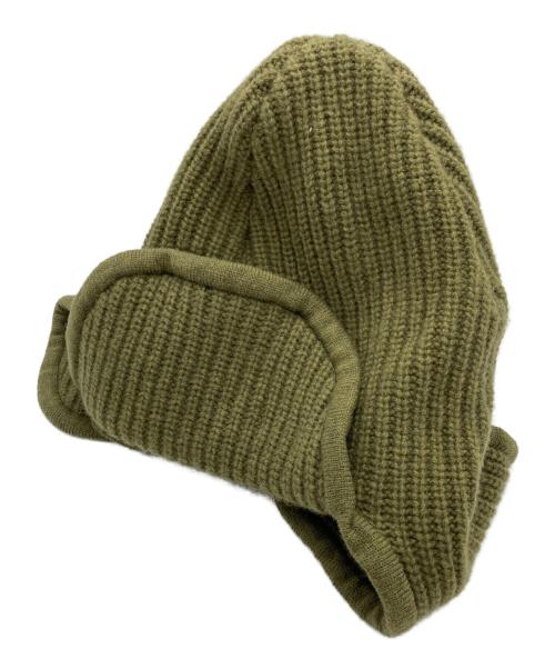 FUMIE=TANAKA（フミエタナカ）FUMIE=TANAKA (フミエタナカ) ear cover knit cap カーキの古着・服飾アイテム