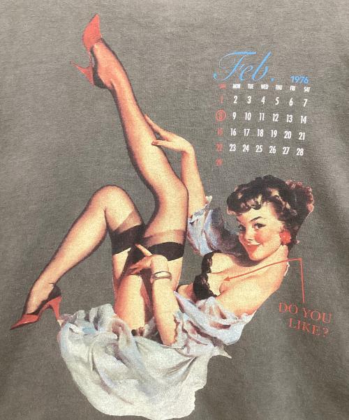 DAIRIKU（ダイリク）DAIRIKU (ダイリク) Pinup Girl Long Sleeve Tee グレー サイズ:Mの古着・服飾アイテム
