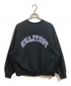 blurhms ROOTSTOCKブラームスルーツストック）の古着「Sofftt&Harrd Sweatt Crrew-neck PRIINT Big」｜ブラック