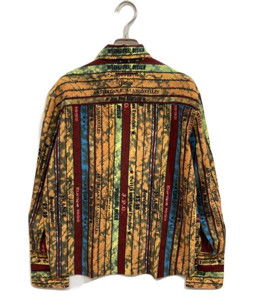 Jean Paul Gaultier FEMME（ジャンポールゴルチエ フェム）Jean Paul Gaultier FEMME (ジャンポールゴルチエ フェム) ストライプロゴシャツ イエロー サイズ:SIZE 40の古着・服飾アイテム