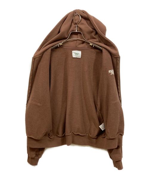 YOUNGER SONG（ヤンガーソング）YOUNGER SONG (ヤンガーソング) over dye universal logo zip hoodie ブラウン サイズ:	SIZE Mの古着・服飾アイテム