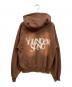 YOUNGER SONG (ヤンガーソング) over dye universal logo zip hoodie ブラウン サイズ:	SIZE M：5000円