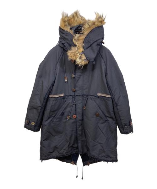 JohnUNDERCOVER（ジョンアンダーカバー）JohnUNDERCOVER (ジョンアンダーカバー) N-3Bモッズコート ネイビー サイズ:SIZE 2の古着・服飾アイテム