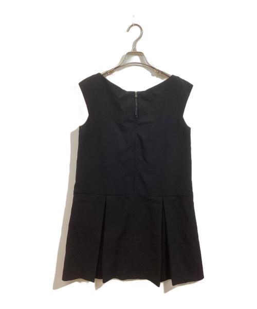 FOXEY NEWYORK（フォクシーニューヨーク）FOXEY NEWYORK (フォクシーニューヨーク) ノースリーブ・キャミソールワンピース ブラック サイズ:	SIZE 40の古着・服飾アイテム