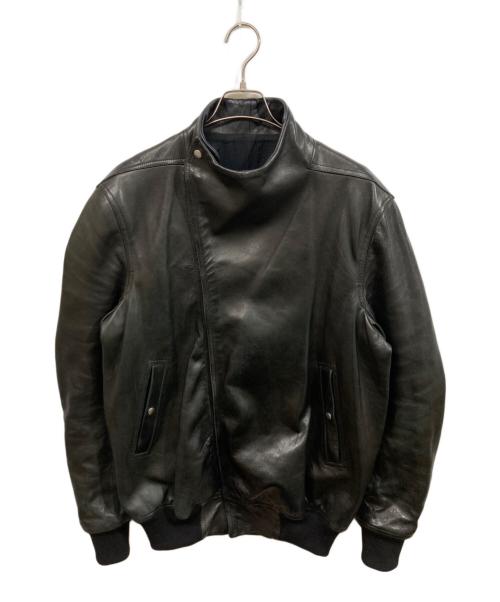 RICK OWENS（リックオウエンス）RICK OWENS (リックオウエンス) HOLLYWOOD FLIGHT/レザージャケット ブラック サイズ:46の古着・服飾アイテム