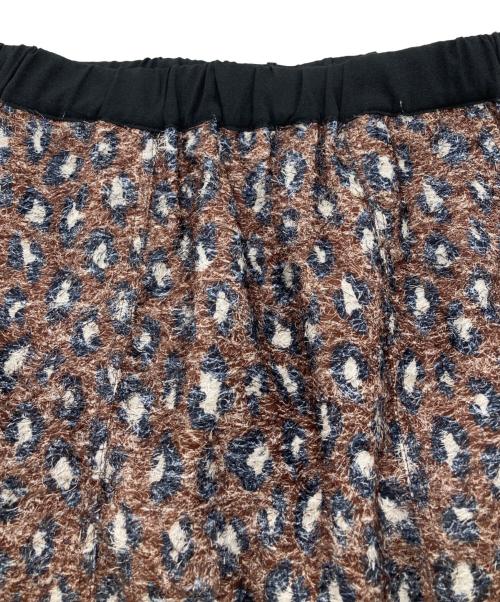 SHIPS（シップス）SHIPS (シップス) レオパード ジャカード Iライン イージー スカート ブラウン サイズ:	SIZE Freeの古着・服飾アイテム