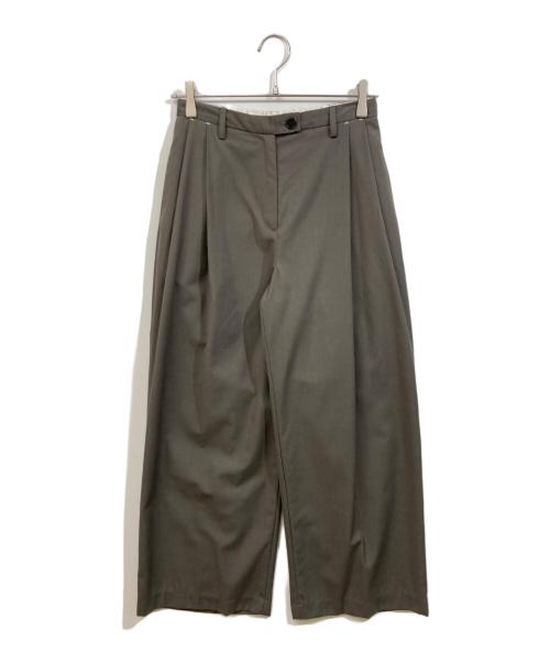 YENN（イエン）YENN (イエン) WOOL BLEND TWO TUCK PT グレー サイズ:SIZE 36の古着・服飾アイテム
