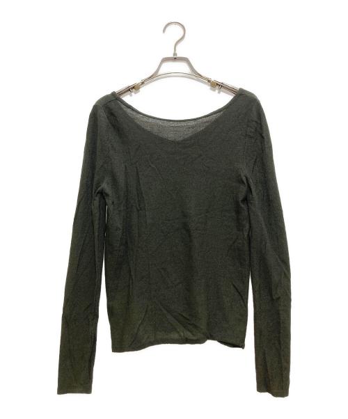 GUCCI（グッチ）GUCCI (グッチ) オールドウールニット オリーブ サイズ:Mの古着・服飾アイテム