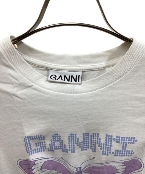 GANNI（ガニー）GANNI (ガニー) プリントTシャツ ホワイト サイズ:Sの古着・服飾アイテム