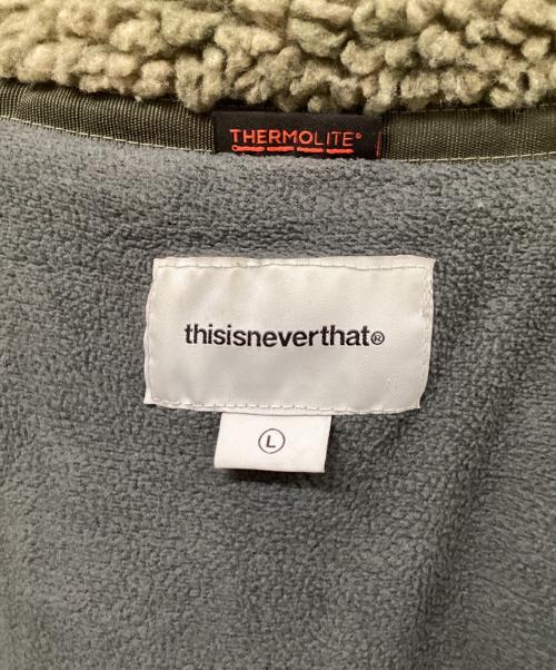 thisisneverthat（ディスイズネバーザット）thisisneverthat (ディスイズネバーザット) ボアジャケット グリーン サイズ:Lの古着・服飾アイテム