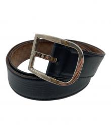 GUCCI（グッチ）の古着「グッチシマレザーベルト」｜ブラック