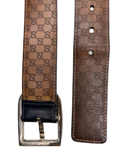 GUCCI（グッチ）GUCCI (グッチ) グッチシマレザーベルト ブラックの古着・服飾アイテム