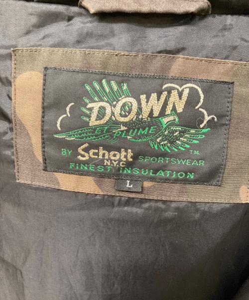 Schott（ショット）Schott (ショット) ダウンジャケット グリーン サイズ:SIZE Lの古着・服飾アイテム