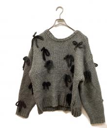 MAISON SPECIAL（メゾンスペシャル）の古着「Random Ribbon Knit Tops」｜グレー