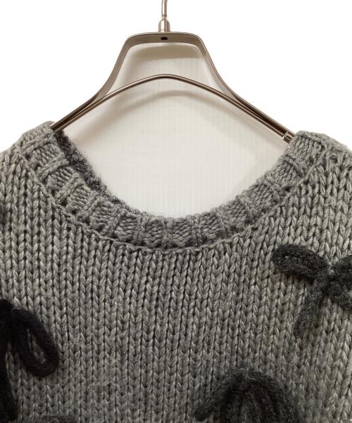 MAISON SPECIAL（メゾンスペシャル）MAISON SPECIAL (メゾンスペシャル) Random Ribbon Knit Tops グレー サイズ:	SIZE Freeの古着・服飾アイテム