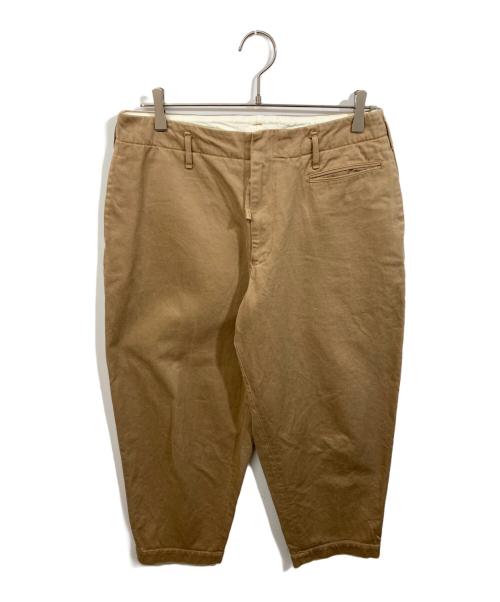 UNFIL（アンフィル）unfil (アンフィル) CHINO WIDE TAPERED TROUSERS PANTS ブラウン サイズ:SIZE 4の古着・服飾アイテム