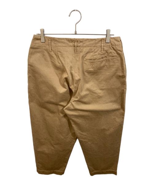 UNFIL（アンフィル）unfil (アンフィル) CHINO WIDE TAPERED TROUSERS PANTS ブラウン サイズ:SIZE 4の古着・服飾アイテム