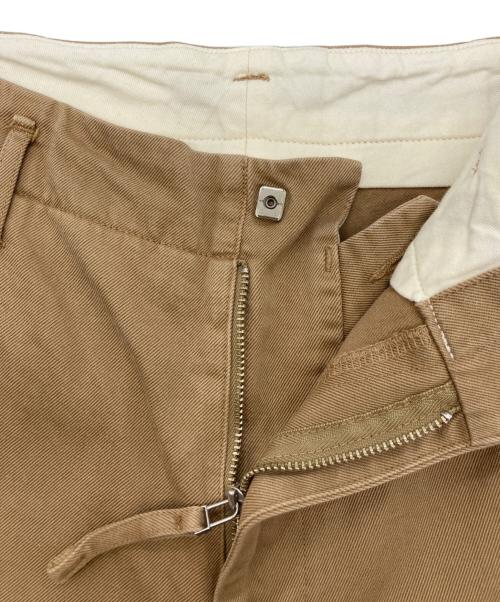 UNFIL（アンフィル）unfil (アンフィル) CHINO WIDE TAPERED TROUSERS PANTS ブラウン サイズ:SIZE 4の古着・服飾アイテム
