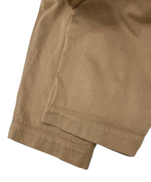 UNFIL（アンフィル）unfil (アンフィル) CHINO WIDE TAPERED TROUSERS PANTS ブラウン サイズ:SIZE 4の古着・服飾アイテム