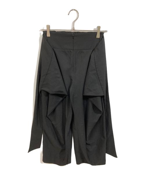 UN3D.（アンスリード）UN3D. (アンスリード) クロップドラップパンツ ブラック サイズ:SIZE 36の古着・服飾アイテム