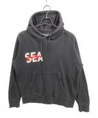 WIND AND SEA×GOD SELECTION XXXウィンダンシー×ゴッド セレクション トリプルエックス）の古着「コラボパーカー」｜ブラック