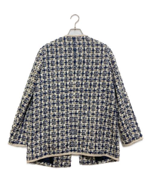 DRESSTERIOR（ドレステリア）DRESSTERIOR (ドレステリア) ツイードジャケット ネイビー サイズ:36の古着・服飾アイテム