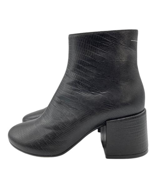 MM6 Maison Margiela（エムエムシックスメゾンマルジェラ）MM6 Maison Margiela (エムエムシックスメゾンマルジェラ) サイドジップアンクルブーツ ブラック サイズ:37の古着・服飾アイテム
