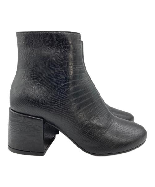 MM6 Maison Margiela（エムエムシックスメゾンマルジェラ）MM6 Maison Margiela (エムエムシックスメゾンマルジェラ) サイドジップアンクルブーツ ブラック サイズ:37の古着・服飾アイテム