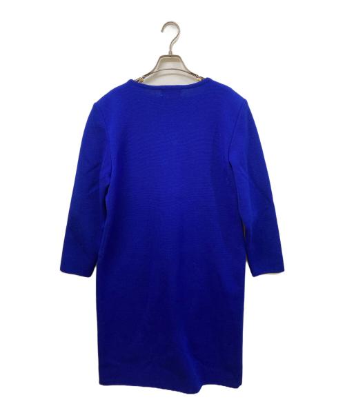 Yves Saint Laurent（イヴサンローラン）Yves Saint Laurent (イヴサンローラン) ニットワンピース ブルー サイズ:SIZE Lの古着・服飾アイテム