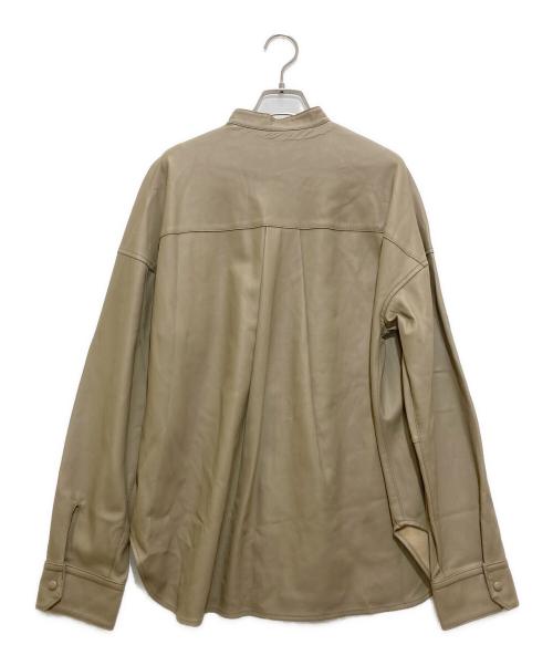 TODAYFUL（トゥデイフル）TODAYFUL (トゥデイフル) エコレザーシャツジャケット ベージュ サイズ:Freeの古着・服飾アイテム