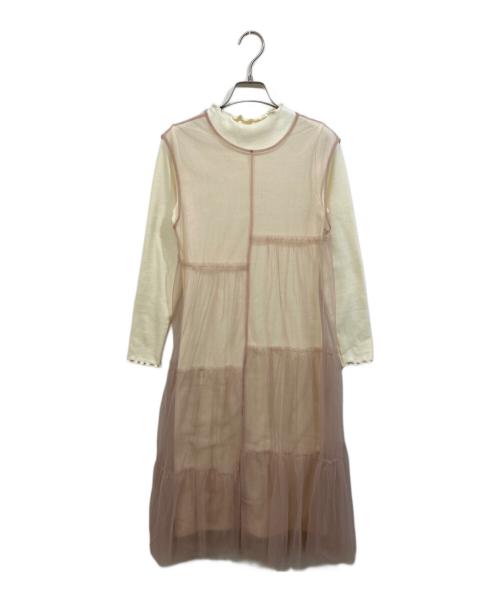 furfur（ファーファー）furfur (ファーファー) テレコレイヤードセットティアードワンピース ベージュ サイズ:	SIZE 1の古着・服飾アイテム