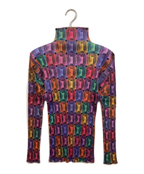 PLEATS PLEASE（プリーツプリーズ）PLEATS PLEASE (プリーツプリーズ) ジュエリー柄プリーツブラウス マルチカラー サイズ:SIZE 3の古着・服飾アイテム