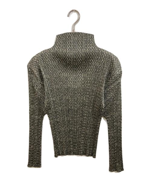 PLEATS PLEASE（プリーツプリーズ）PLEATS PLEASE (プリーツプリーズ) マーブルプリントプリーツブラウス グリーン サイズ:SIZE 4の古着・服飾アイテム